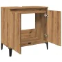 Mueble de lavabo madera de ingeniería roble artisan 58x33x60 cm de , Tocadores de baño - Ref: Foro24-857118, Precio: 59,13 €,...