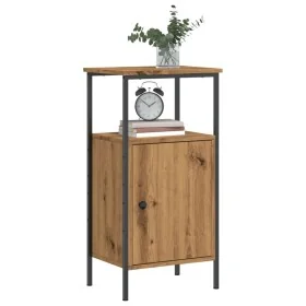 Mesita de noche madera de ingeniería roble artisan 41x31x80 cm by , Nightstands - Ref: Foro24-857248, Price: 50,76 €, Discoun...