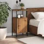 Mesita de noche madera de ingeniería roble artisan 41x31x80 cm de , Mesitas de noche - Ref: Foro24-857248, Precio: 50,72 €, D...
