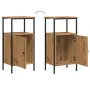 Mesita de noche madera de ingeniería roble artisan 41x31x80 cm de , Mesitas de noche - Ref: Foro24-857248, Precio: 50,72 €, D...