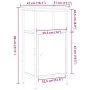 Mesita de noche madera de ingeniería roble artisan 41x31x80 cm de , Mesitas de noche - Ref: Foro24-857248, Precio: 50,72 €, D...
