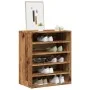 Mueble zapatero madera ingeniería madera envejecida 60x35x70 cm by , Shoe racks and shoe organizers - Ref: Foro24-856700, Pri...