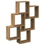 Estante cubo pared madera ingeniería roble artisan 78x15x93 cm von , Regale und Regale - Ref: Foro24-856595, Preis: 42,00 €, ...