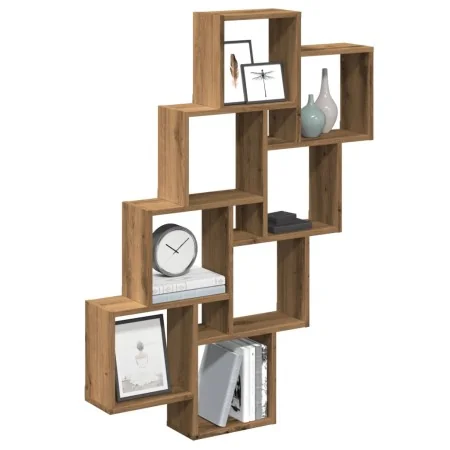 Estante cubo de pared madera ingeniería roble 90x15x119,5 cm by , Shelves and shelves - Ref: Foro24-856597, Price: 50,84 €, D...