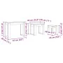 Mesas apilables 3 uds madera de ingeniería roble artisan by , Side tables - Ref: Foro24-856679, Price: 57,35 €, Discount: %