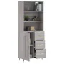 Aparador alto madera contrachapada gris sonoma 69,5x34x180 cm de , Aparadores - Ref: Foro24-3190003, Precio: 145,55 €, Descue...