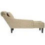Tumbona almohada reposabrazo derecho cuero sintético gris claro by , Daybeds - Ref: Foro24-4009857, Price: 137,96 €, Discount: %