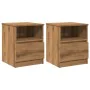 Mesitas noche 2 uds madera ingeniería roble artisan 40x40x50 cm de , Mesitas de noche - Ref: Foro24-856501, Precio: 79,30 €, ...