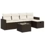 Set sofás de jardín 6 piezas y cojines ratán sintético marrón von , Gartensets - Ref: Foro24-3325379, Preis: 374,65 €, Rabatt: %