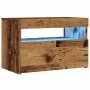 Mueble TV luces LED madera ingeniería envejecida 60x35x40 cm by , TV Furniture - Ref: Foro24-856309, Price: 51,57 €, Discount: %