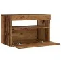 Mueble TV luces LED madera ingeniería envejecida 60x35x40 cm by , TV Furniture - Ref: Foro24-856309, Price: 51,57 €, Discount: %