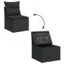 Set de sofás de jardín con cojines 9 pzas ratán sintético negro by , Garden sets - Ref: Foro24-3326126, Price: 619,63 €, Disc...
