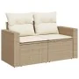 Set de sofás de jardín 11pzas con cojines ratán sintético beige by , Garden sets - Ref: Foro24-3326082, Price: 674,12 €, Disc...