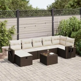 Set sofás de jardín 8 piezas y cojines ratán sintético marrón by , Garden sets - Ref: Foro24-3325519, Price: 520,80 €, Discou...