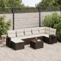 Set sofás de jardín 8 piezas y cojines ratán sintético marrón by , Garden sets - Ref: Foro24-3325519, Price: 520,64 €, Discou...