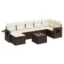 Set sofás de jardín 8 piezas y cojines ratán sintético marrón by , Garden sets - Ref: Foro24-3325519, Price: 520,64 €, Discou...