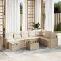 Set de sofás de jardín con cojines 9 pzas ratán sintético beige von , Gartensets - Ref: Foro24-3325803, Preis: 601,44 €, Raba...
