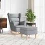 Sillón mecedora con taburete tela gris claro by , Armchairs - Ref: Foro24-3307997, Price: 280,62 €, Discount: %