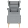Sillón mecedora con taburete tela gris claro by , Armchairs - Ref: Foro24-3307997, Price: 280,62 €, Discount: %