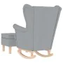 Sillón mecedora con taburete tela gris claro by , Armchairs - Ref: Foro24-3307997, Price: 280,62 €, Discount: %