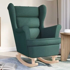 Silla mecedora de tela verde oscuro 74x90x102 cm by , Armchairs - Ref: Foro24-4016924, Price: 214,94 €, Discount: %