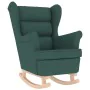 Silla mecedora de tela verde oscuro 74x90x102 cm de , Sillones - Ref: Foro24-4016924, Precio: 217,18 €, Descuento: %