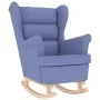 Silla mecedora de tela azul vaquero 74x90x102 cm von , Sessel - Ref: Foro24-4016930, Preis: 205,01 €, Rabatt: %