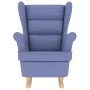 Silla mecedora de tela azul vaquero 74x90x102 cm von , Sessel - Ref: Foro24-4016930, Preis: 205,01 €, Rabatt: %