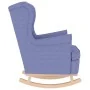 Silla mecedora de tela azul vaquero 74x90x102 cm von , Sessel - Ref: Foro24-4016930, Preis: 205,01 €, Rabatt: %