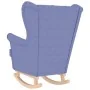 Silla mecedora de tela azul vaquero 74x90x102 cm von , Sessel - Ref: Foro24-4016930, Preis: 205,01 €, Rabatt: %