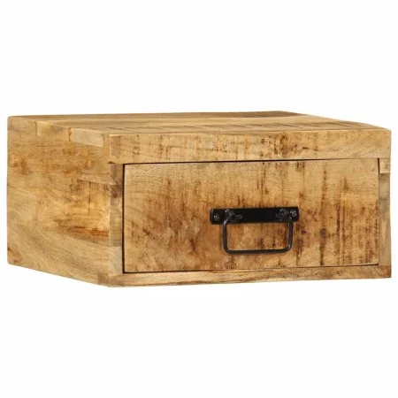 Mesita de noche de pared madera maciza de mango rugosa by , Nightstands - Ref: Foro24-4017452, Price: 68,62 €, Discount: %