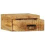 Mesita de noche de pared madera maciza de mango rugosa by , Nightstands - Ref: Foro24-4017452, Price: 68,62 €, Discount: %
