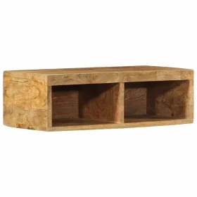 Mueble de TV de pared madera maciza de mango rugosa 60x30x19 cm by , CD and DVD storage - Ref: Foro24-4017473, Price: 64,17 €...
