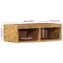 Mueble de TV de pared madera maciza de mango rugosa 60x30x19 cm von , CD- und DVD-Speicher - Ref: Foro24-4017473, Preis: 64,1...