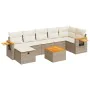 Set de sofás de jardín y cojines 8 piezas ratán sintético beige by , Garden sets - Ref: Foro24-3325992, Price: 549,01 €, Disc...
