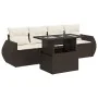 Set comedor de jardín 5 piezas y cojines ratán sintético marrón de , Conjuntos de jardín - Ref: Foro24-3326564, Precio: 387,9...