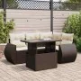 Set comedor de jardín 5 piezas y cojines ratán sintético marrón von , Gartensets - Ref: Foro24-3326634, Preis: 417,97 €, Raba...