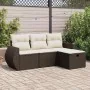 Set de sofás de jardín 4 pzas y cojines ratán sintético marrón von , Gartensets - Ref: Foro24-3325559, Preis: 284,30 €, Rabat...