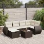 Juego de sofás de jardín 7 piezas con cojines ratán PE marrón by , Garden sets - Ref: Foro24-3325599, Price: 469,41 €, Discou...