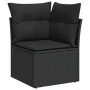Set de sofás de jardín 7 pzas con cojines ratán sintético negro by , Garden sets - Ref: Foro24-3326166, Price: 479,27 €, Disc...