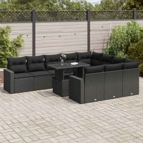 Set de sofás de jardín 11 pzas y cojines ratán sintético negro von , Gartensets - Ref: Foro24-3326386, Preis: 774,64 €, Rabat...