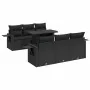 Set de sofás de jardín 7 pzas con cojines ratán sintético negro by , Garden sets - Ref: Foro24-3326416, Price: 617,08 €, Disc...