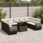 Set de sofás de jardín 10 pzas y cojines ratán sintético marrón by , Garden sets - Ref: Foro24-3326704, Price: 778,80 €, Disc...