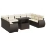 Set de sofás de jardín 10 pzas y cojines ratán sintético marrón by , Garden sets - Ref: Foro24-3326704, Price: 778,80 €, Disc...