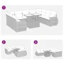 Set de sofás de jardín 10 pzas y cojines ratán sintético marrón by , Garden sets - Ref: Foro24-3326704, Price: 778,80 €, Disc...