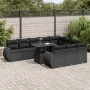 Set de sofás de jardín 11 pzas y cojines ratán sintético negro by , Garden sets - Ref: Foro24-3326706, Price: 762,09 €, Disco...