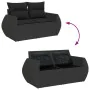 Set de sofás de jardín 11 pzas y cojines ratán sintético negro by , Garden sets - Ref: Foro24-3326706, Price: 762,09 €, Disco...