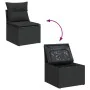 Set de sofás de jardín 11 pzas y cojines ratán sintético negro by , Garden sets - Ref: Foro24-3326706, Price: 762,09 €, Disco...