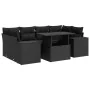 Set de sofás de jardín 7 pzas con cojines ratán sintético negro by , Garden sets - Ref: Foro24-3326746, Price: 550,20 €, Disc...