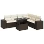 Juego de sofás de jardín 7 piezas con cojines ratán PE marrón by , Garden sets - Ref: Foro24-3326814, Price: 526,27 €, Discou...